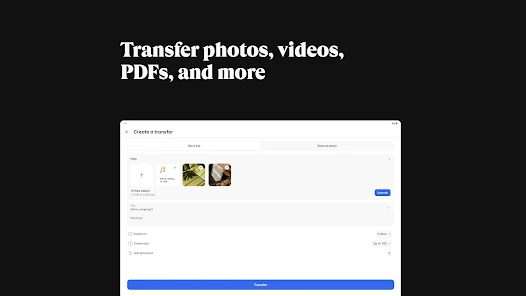 Ekran Görüntüsü 8 - WeTransfer